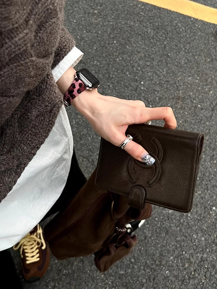 Vellum Leopard Leather Band for Apple Watch